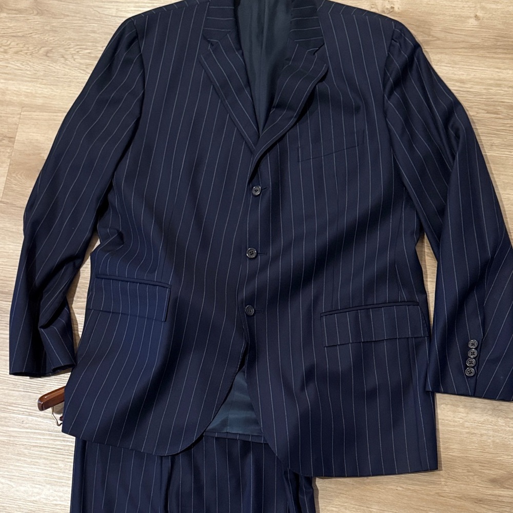 Polo by Ralph Lauren Dark Blue Pinstripe Suit